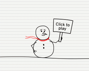 Snowman stick figure animation